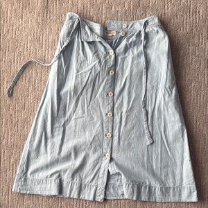 Stylish Blue Button-Down Skirt